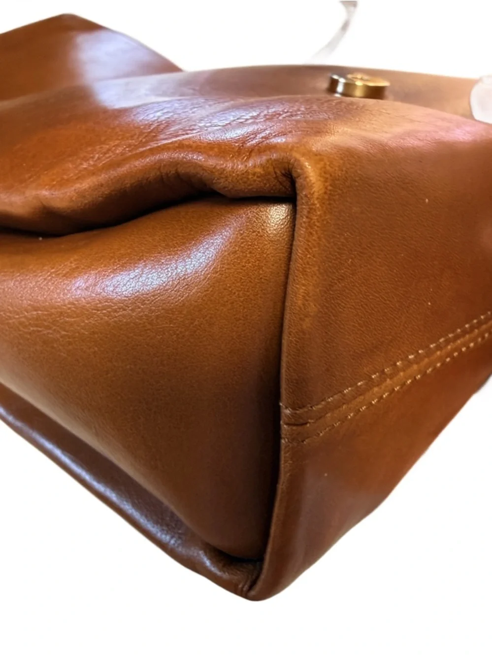 Celine Calfskin Leather Flap Bag with Gold Celine Logo Charm - Picture 15 of 15